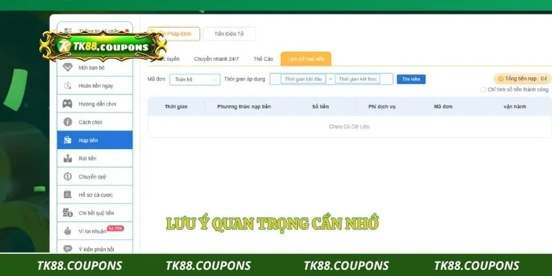 Lưu ý quan trọng cần nhớ 