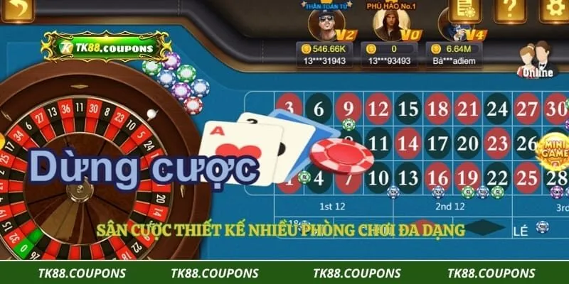 Sân cược thiết kế nhiều phòng chơi đa dạng 